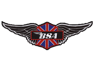 BSA 11" black wing with Union Jack shield